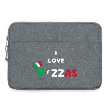 pizza humour cadeau pazzaiolo - Sacoche pour ordinateur portable 15 pouces - gris chiné - Devant