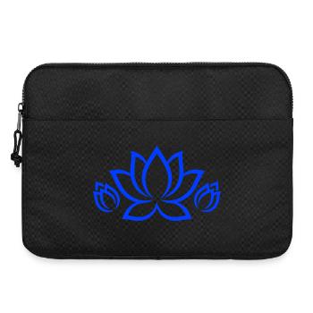 Motif floral bleu pour femmes et filles - Sacoche pour ordinateur portable 15 pouces - noir - Devant