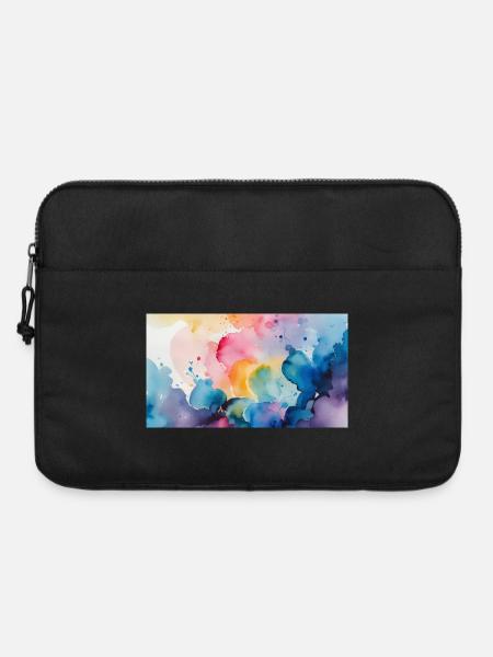 Aquarelle Explosion Art Design - Sacoche pour ordinateur portable 15 pouces - noir