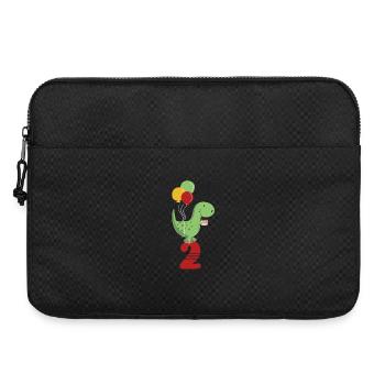 Second Birthday Boy T Rex Dinosaur - Laptop bag 15" - black - Front