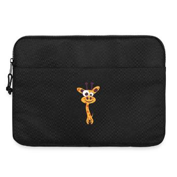 Giraffe Cartoon Yellow Unique Smile - Laptop bag 15" - black - Front