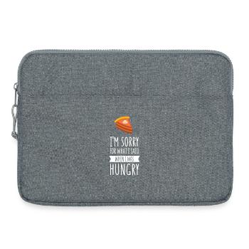 Es tut mir leid für das, was ich sagte, als ich hungrig war - Laptoptasche 15" - Grau meliert - Vorne