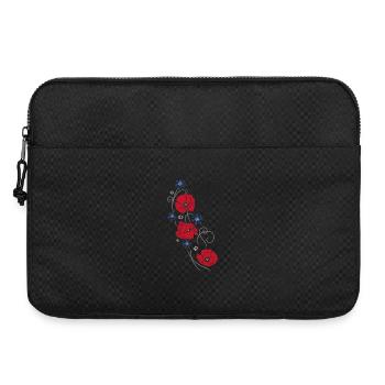 Poppies and cornflowers. Summer design. - Laptop bag 15" - black - Front