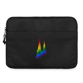 Cathédrale de Cologne LGBTQ Pride Rainbow Silhouette Cologne - Sacoche pour ordinateur portable 15 pouces - noir - Devant