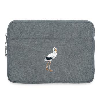 Mariage du voile de mariée cigogne - Sacoche pour ordinateur portable 15 pouces - gris chiné - Devant