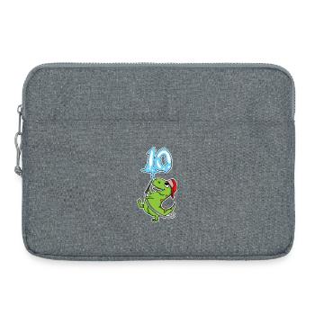 10th Birthday Dinosaur - Laptop bag 15" - heather grey - Front