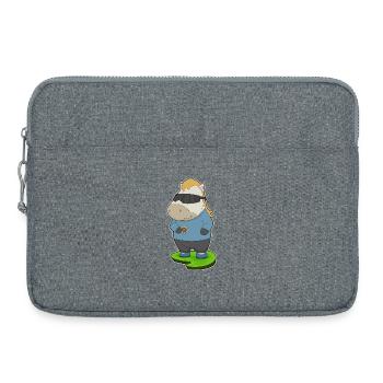 Horse Donut - Laptop bag 15" - heather grey - Front