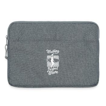 En attendant une vague parfaite - Sacoche pour ordinateur portable 15 pouces - gris chiné - Devant