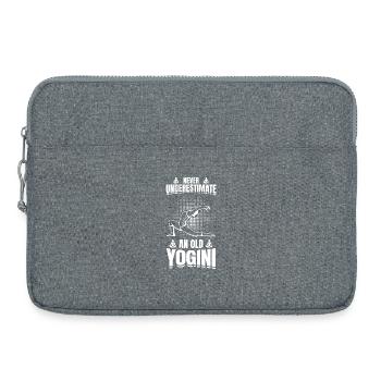 Never underestimate an old yogini - Laptop bag 15" - heather grey - Front