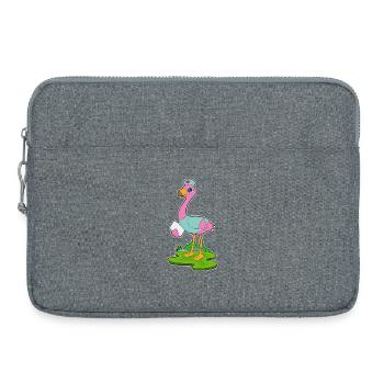 Flamingo Nurse - Laptop bag 15" - heather grey - Front