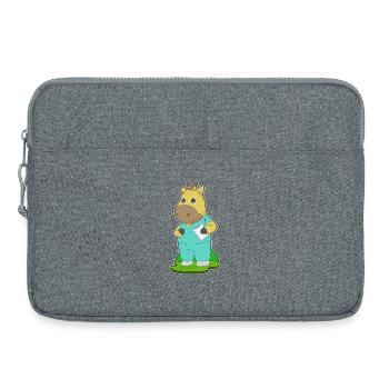 Giraffe Nurse - Laptop bag 15" - heather grey - Front