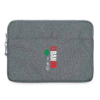 Fabriqué au Liban, design vertical - Sacoche pour ordinateur portable 15 pouces - gris chiné - Devant