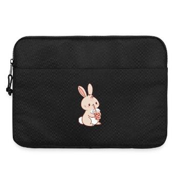 Lapin Kawaii et Bubble Tea - Sacoche pour ordinateur portable 15 pouces - noir - Devant