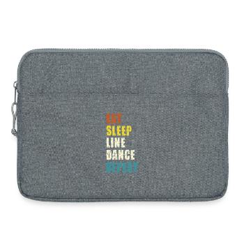 Line Dance Lebensstil Slogan - Laptoptasche 15" - Grau meliert - Vorne