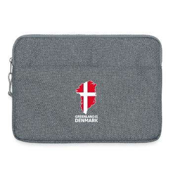 Grönland Dänemark Flagge Landkarte - Laptoptasche 15" - Grau meliert - Vorne