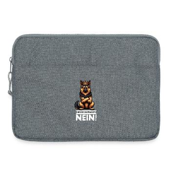 Avant que vous ne demandiez aux bergers bergers allemands - Sacoche pour ordinateur portable 15 pouces - gris chiné - Devant