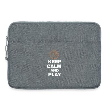 KEEP CALM AND PLAY BASKETBALL, BB GESCHENK FANS - Laptoptasche 15" - Grau meliert - Vorne