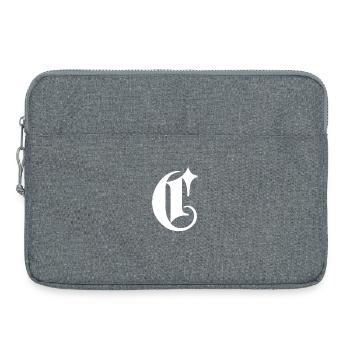 Verzierter C-Monogrammstern - Laptoptasche 15" - Grau meliert - Vorne
