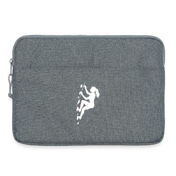 Boulder Silhouette – Ästhetik & Chalk Fokus - Laptoptasche 15" - Grau meliert - Vorne