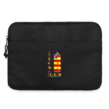 Leuchtturm Pilsum, Wahrzeichen, Zeichnung. - Laptoptasche 15" - Schwarz - Vorne