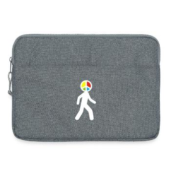 Man of Peace (white) - Laptop bag 15" - heather grey - Front