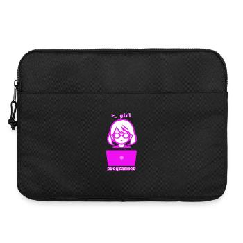 Femme avec programmeuse d’informatique - Sacoche pour ordinateur portable 15 pouces - noir - Devant