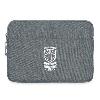 Do you want to be my punching bag - Laptop bag 15" - heather grey - Front