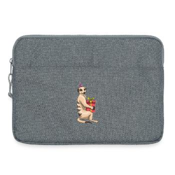 Chapeau de fête d’anniversaire de suricate - Sacoche pour ordinateur portable 15 pouces - gris chiné - Devant