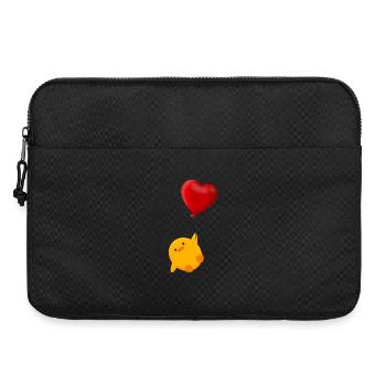 Süßes Küken schwebt an Herz Luftballon - Laptoptasche 15" - Schwarz - Vorne