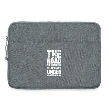 the road to success is always under construction - Laptoptasche 15" - Grau meliert - Vorne