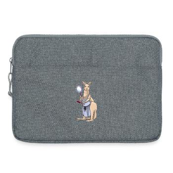 Känguru Friseur Spiegel - Laptoptasche 15" - Grau meliert - Vorne