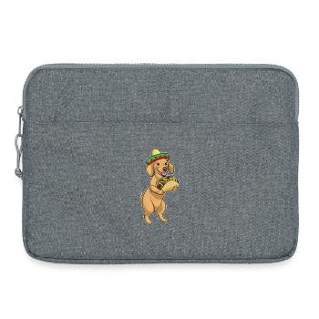 Dachshund Taco - Laptop bag 15" - heather grey - Front
