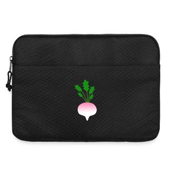 Minimalistic Turnip Botanical Illustration - Laptop bag 15" - black - Front