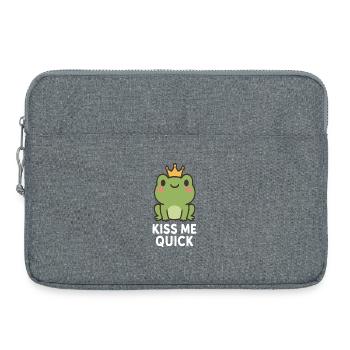 Embrasse la grenouille - Sacoche pour ordinateur portable 15 pouces - gris chiné - Devant