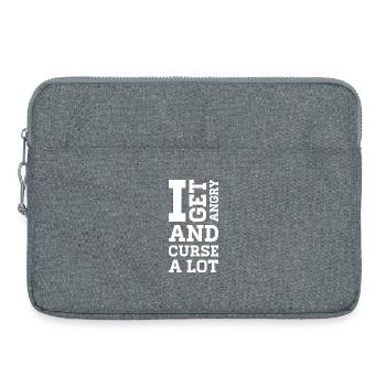Angry – Statement about anger, protest & emotions - Laptop bag 15" - heather grey - Front