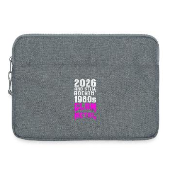 Glam Metal Retro Design des années 80 - Sacoche pour ordinateur portable 15 pouces - gris chiné - Devant