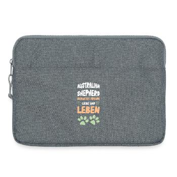 Vie de la joie du berger australien - Sacoche pour ordinateur portable 15 pouces - gris chiné - Devant