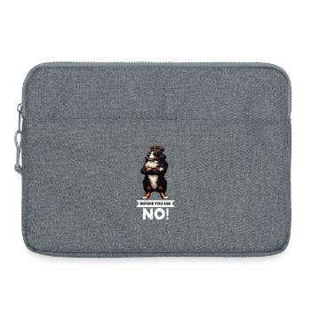 Avant de demander les chiens de montagne bernois - Sacoche pour ordinateur portable 15 pouces - gris chiné - Devant