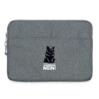 Bevor Du Fragst Schwarzer Schäferhund Schäferhunde - Laptoptasche 15" - Grau meliert - Vorne