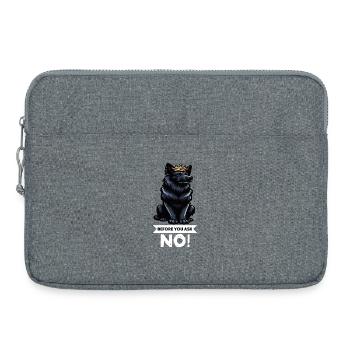 Before You Ask Schwarzer Schäferhund Schäferhunde - Laptoptasche 15" - Grau meliert - Vorne
