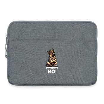 Avant de demander aux bergers allemands - Sacoche pour ordinateur portable 15 pouces - gris chiné - Devant