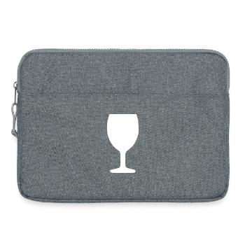Wein Weinglas Rotwein  - Laptoptasche 15" - Grau meliert - Vorne
