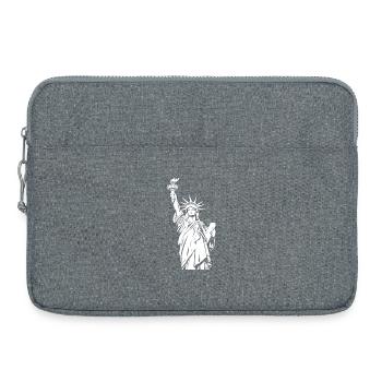 Statue de la Liberté - Sacoche pour ordinateur portable 15 pouces - gris chiné - Devant
