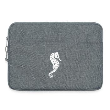 White seahorse - Laptop bag 15" - heather grey - Front