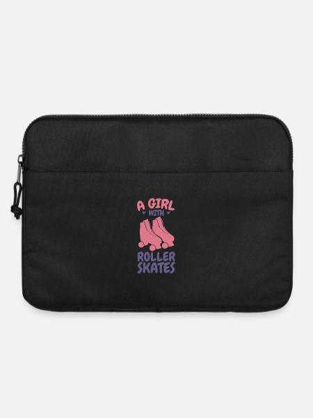 Ein Mädchen mit Rollschuhen - Laptoptasche 15" - Schwarz