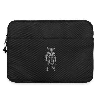 Mythischer Minotaurus-Krieger Illustration - Laptoptasche 15" - Schwarz - Vorne