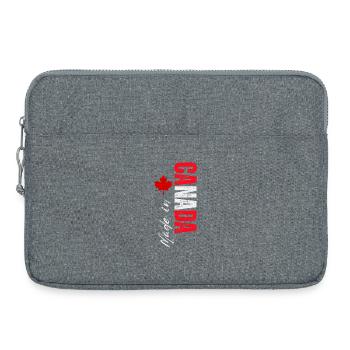 Hergestellt in Kanada, vertikales Design - Laptoptasche 15" - Grau meliert - Vorne