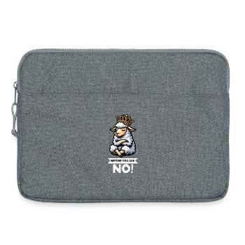 Avant de demander brebis, moutons, bergers, bergers, détenteurs de moutons, - Sacoche pour ordinateur portable 15 pouces - gris chiné - Devant