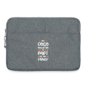 Mon chien est un membre de la famille - Sacoche pour ordinateur portable 15 pouces - gris chiné - Devant