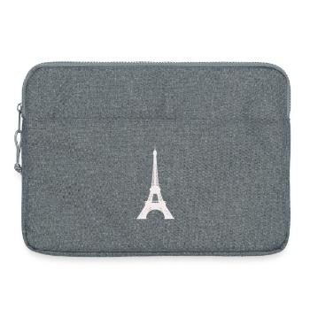 Silhouette de la Tour Eiffel Imprimé - Sacoche pour ordinateur portable 15 pouces - gris chiné - Devant